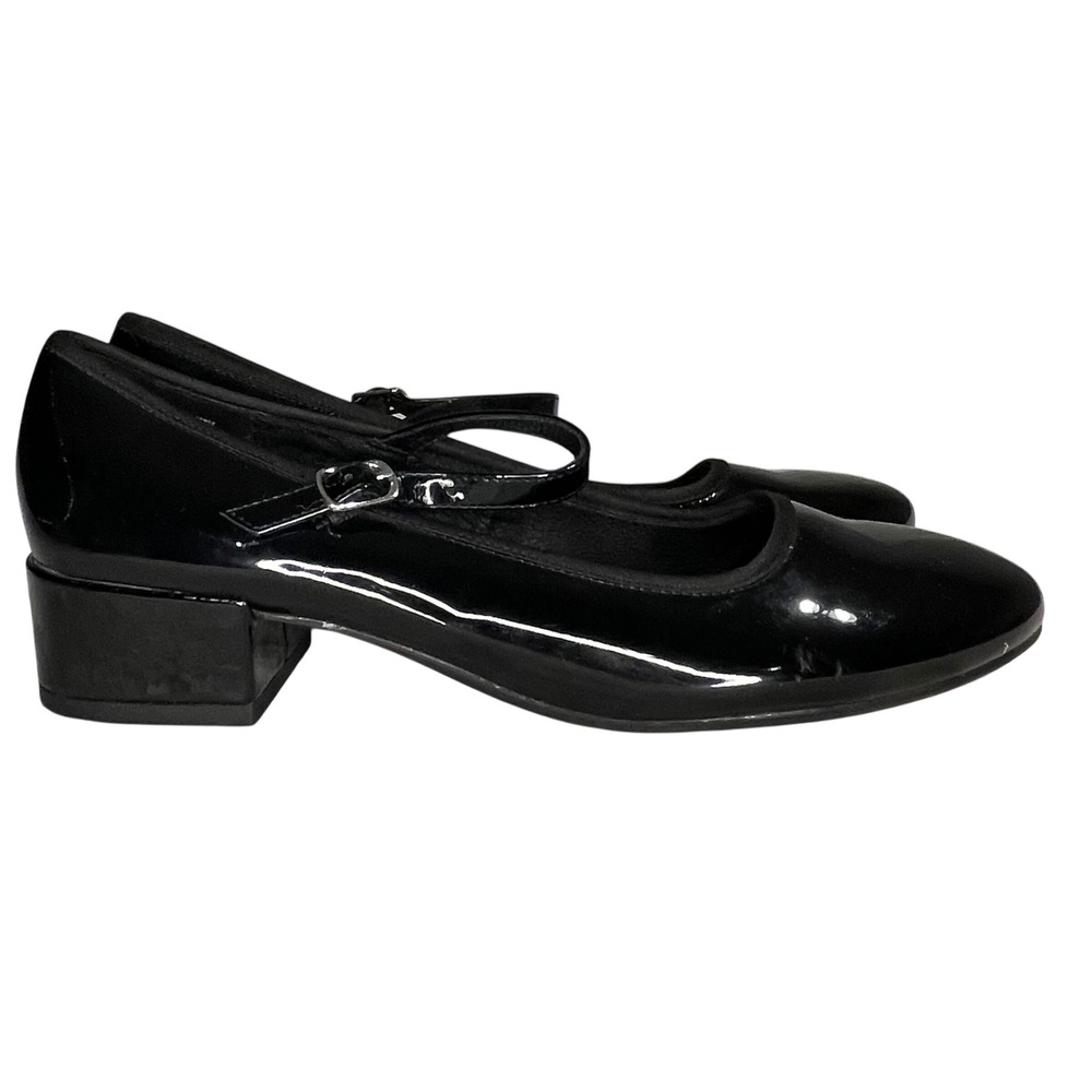 Madden NYC Women's 9 Black Patent Mary Jane Low Block Heel Pumps WMNNY4AM528